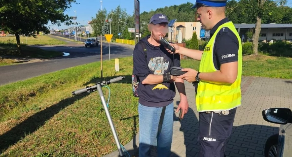 Kronika kryminalna, Jechał hulajnogą mając promile - zdjęcie, fotografia