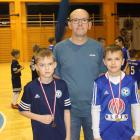 Mariusz Piotrowski z synami: Bartoszem i Kacprem